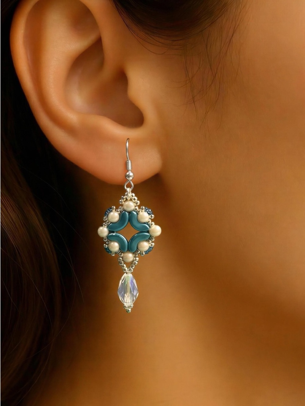 Teal Arcos earrings Pearl Drop Earrings - scroll to see more colors